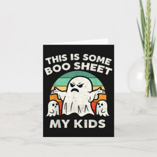 Dit Is Een Boo Vel Mijn Kinderen Spook Retro Grapp Kaart