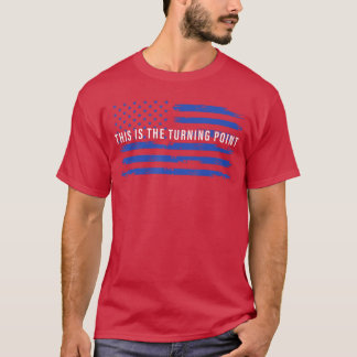 Dit is een brandende Pointee USA-vlag voor mannen T-shirt