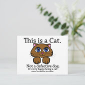 Dit is een Briefkaart Cat (Staand voorkant)