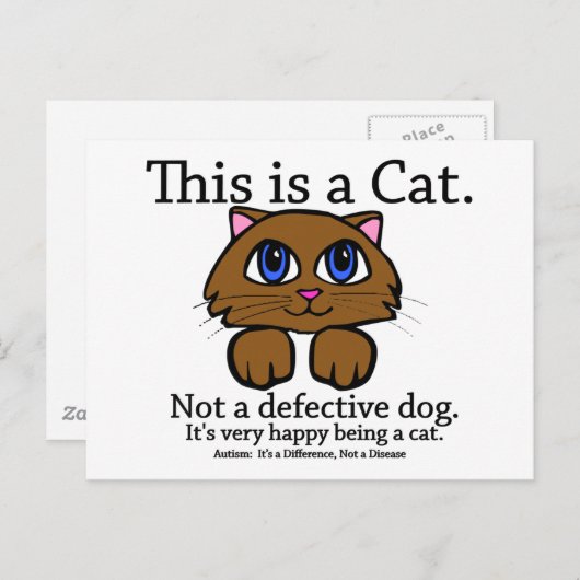 Dit is een Briefkaart Cat (Voorkant / Achterkant)