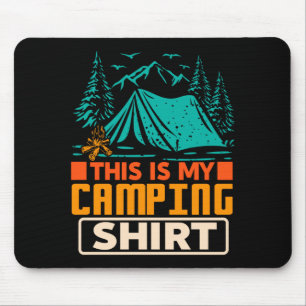 Dit is een camping shirt grappige camper vintage muismat