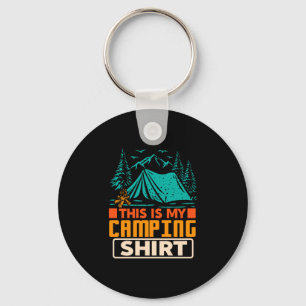 Dit is een camping shirt grappige camper vintage sleutelhanger