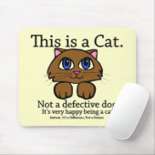 Dit is een Cat Mousepad Muismat (Met muis)