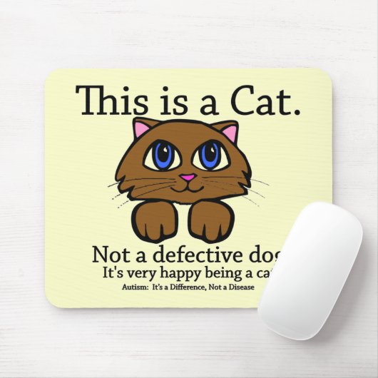Dit is een Cat Mousepad Muismat (Met muis)