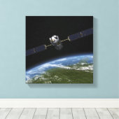 Dit is een concept van een kunstenaarCOoCoHoHoHoHo Canvas Afdruk (Insitu (Houten vloer))