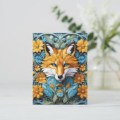 Dit is een ebony gekleurde vos centrum dat is gewe briefkaart (Staand voorkant)