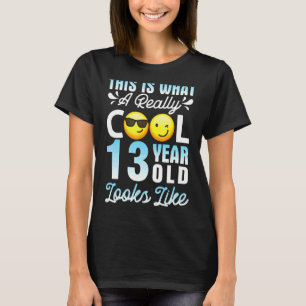 Dit is een echt coole 13-jarige die er vrolijk uit t-shirt