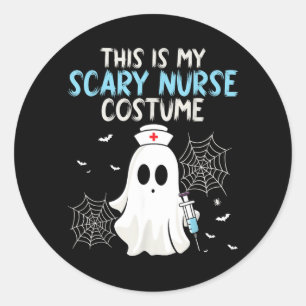 Dit is een eng verpleegsterskostuum - Halloween gr Ronde Sticker