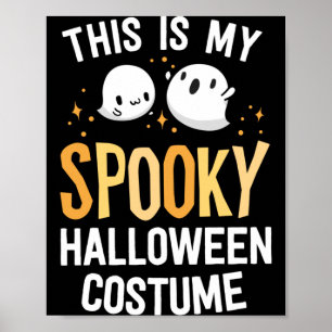 Dit is een enge Halloween kostuum Kawaii Spoopy Poster