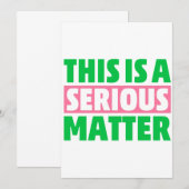 Dit is een ernstige zaak 1908 AKA Kaart (Voorkant / Achterkant)