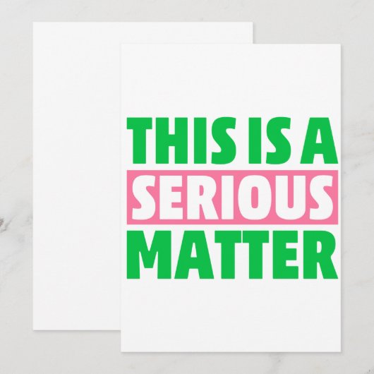 Dit is een ernstige zaak 1908 AKA Kaart (Voorkant / Achterkant)