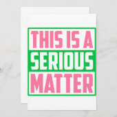 Dit is een ernstige zaak, AKA 1908. Kaart (Voorkant / Achterkant)