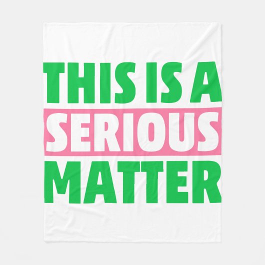 Dit is een ernstige zaak van de AKA-meerderheid Fleece Deken (Voorkant)