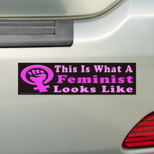 Dit is een feministische Bumpersticker (Op auto)