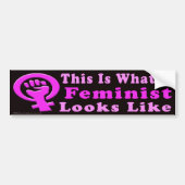 Dit is een feministische Bumpersticker (Voorkant)