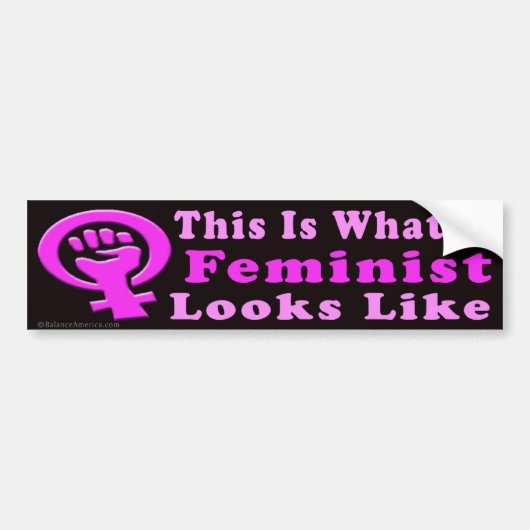 Dit is een feministische Bumpersticker (Voorkant)
