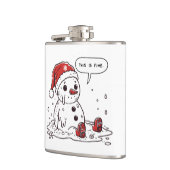 Dit is een fijne smeltende sneeuwpop heupfles (Links)