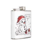 Dit is een fijne smeltende sneeuwpop heupfles (Rechts)