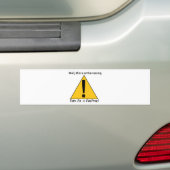 Dit is een genante 2 bumpersticker (Op auto)