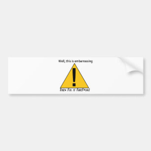 Dit is een genante 2 bumpersticker