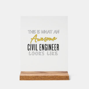Dit is een Geweldige civiel ingenieur die er zo ui Acryl Bord