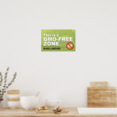 Dit is een GGO-vrij Zone-vensterteken Poster (Keuken)
