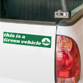 Dit is een groen voertuig bumpersticker (Op Truck)