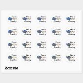 Dit is een groot land ronde sticker (Vel)