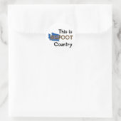 Dit is een groot land ronde sticker (Tas)