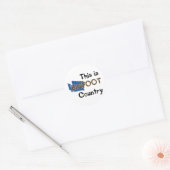 Dit is een groot land ronde sticker (Envelop)