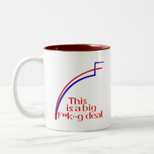 Dit is een grote f**k—g deal tweekleurige koffiemok