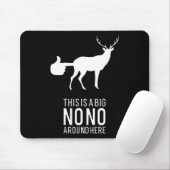 Dit is een grote nono hier, grappige deer, maar muismat (Met muis)