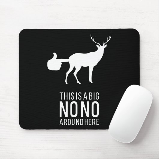 Dit is een grote nono hier, grappige deer, maar muismat (Met muis)