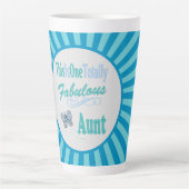 Dit is een heel fabelachtige tante Blue Butterfly Latte Mok (Voorkant)