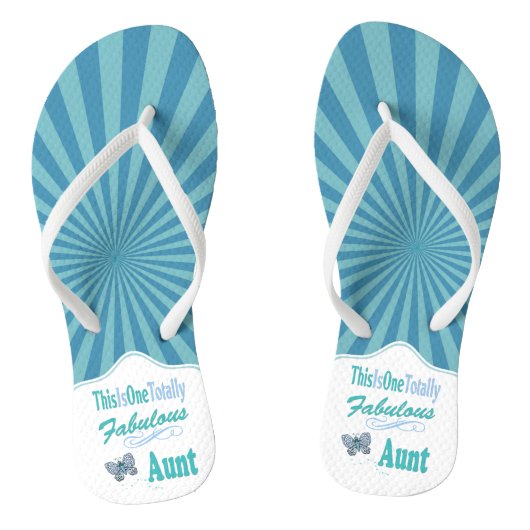 Dit is een heel fabelachtige tante Blue Butterfly Teenslippers (Voetbed)