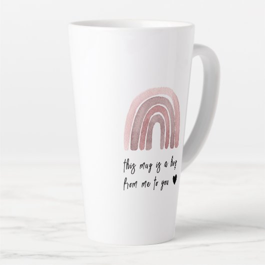 Dit is een hoefje van mij naar jou. latte mok (Rechterhoek)