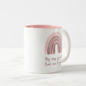 Dit is een hoefje van mij naar jou. tweekleurige koffiemok (Voorkant rechts)