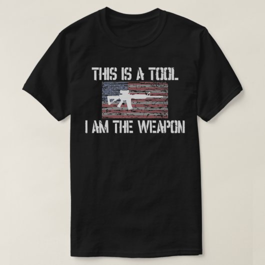 Dit is een HULPMIDDEL dat ik ben WEAPON AR15 AMERI T-shirt (Design voorkant)