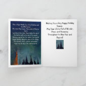 Dit is een kerstkaart voor een jonge jongen. kaart (Binnen)