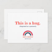 Dit is een knuffelmoderne regenboog briefkaart (Voorkant / Achterkant)