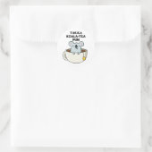 Dit is een Koala-tea Pun Funny Koala Pun Ronde Sticker (Tas)