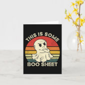 Dit is een laken grappig spook retro halloween kaart (Gele Bloem)