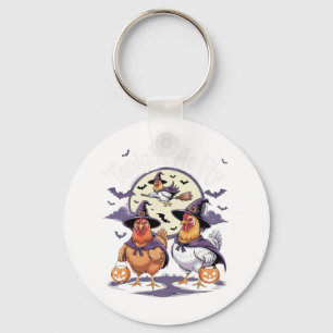 Dit is een laken grappige Halloween Ghost Retro Sleutelhanger