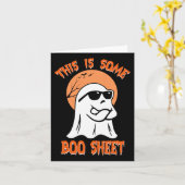 Dit is een laken Halloween Cool Ghost Fun Kaart (Gele Bloem)