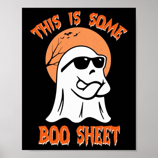 Dit is een laken Halloween Cool Ghost Fun Poster (Voorkant)