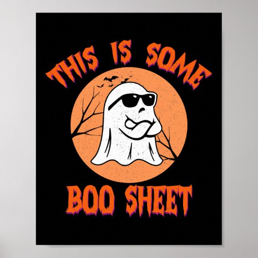 Dit is een laken Halloween Cool Ghost Funny Poster (Voorkant)