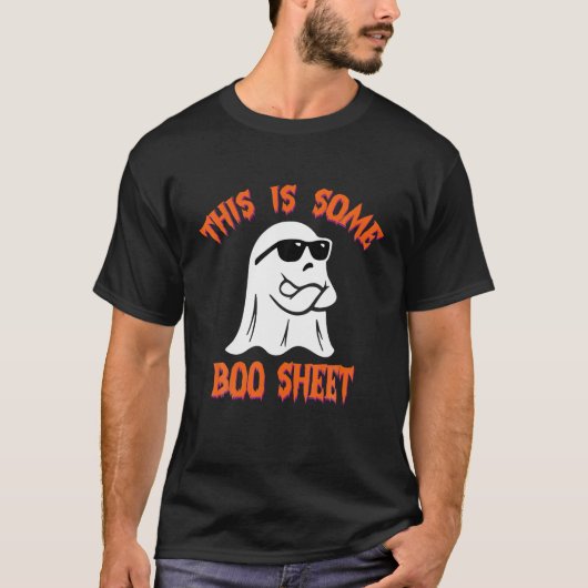 Dit is een laken Halloween Cool Ghost Funny T-shirt (Voorkant)