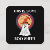 Dit is een laken Halloween Ghost Funny Vierkante Visitekaartje (Achterkant)