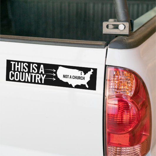 Dit is een land, geen kerk bumpersticker (Op Truck)