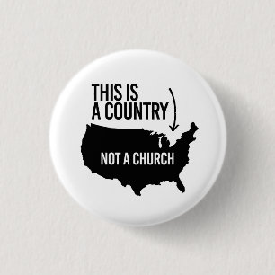 Dit is een land, geen kerk ronde button 3,2 cm